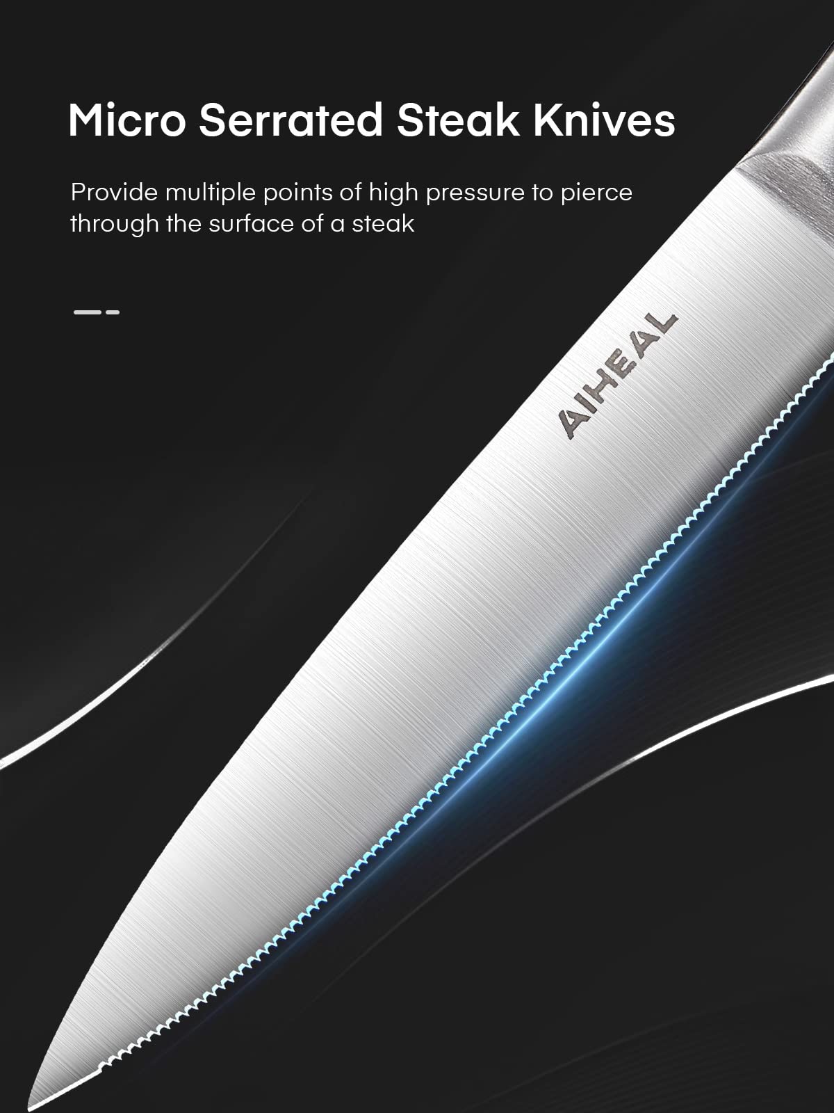 Premium 8-Piece Stainless Steel Steak Knife Set - 4.5