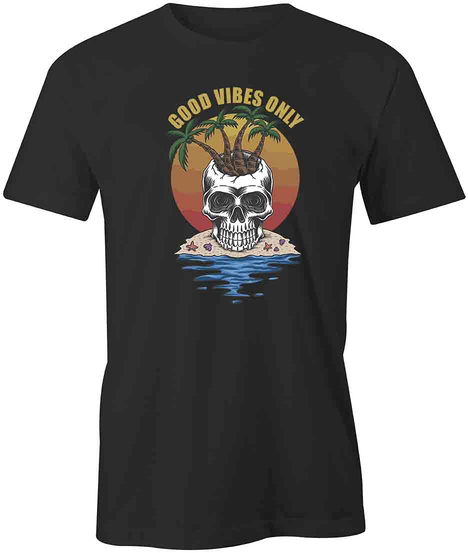 Good Vibes Only T-Shirt for Men & Women | Soft Cotton Graphic Tee with Inspirational Print | Perfect for Casual Wear, Music Festivals & Positive Lifestyle