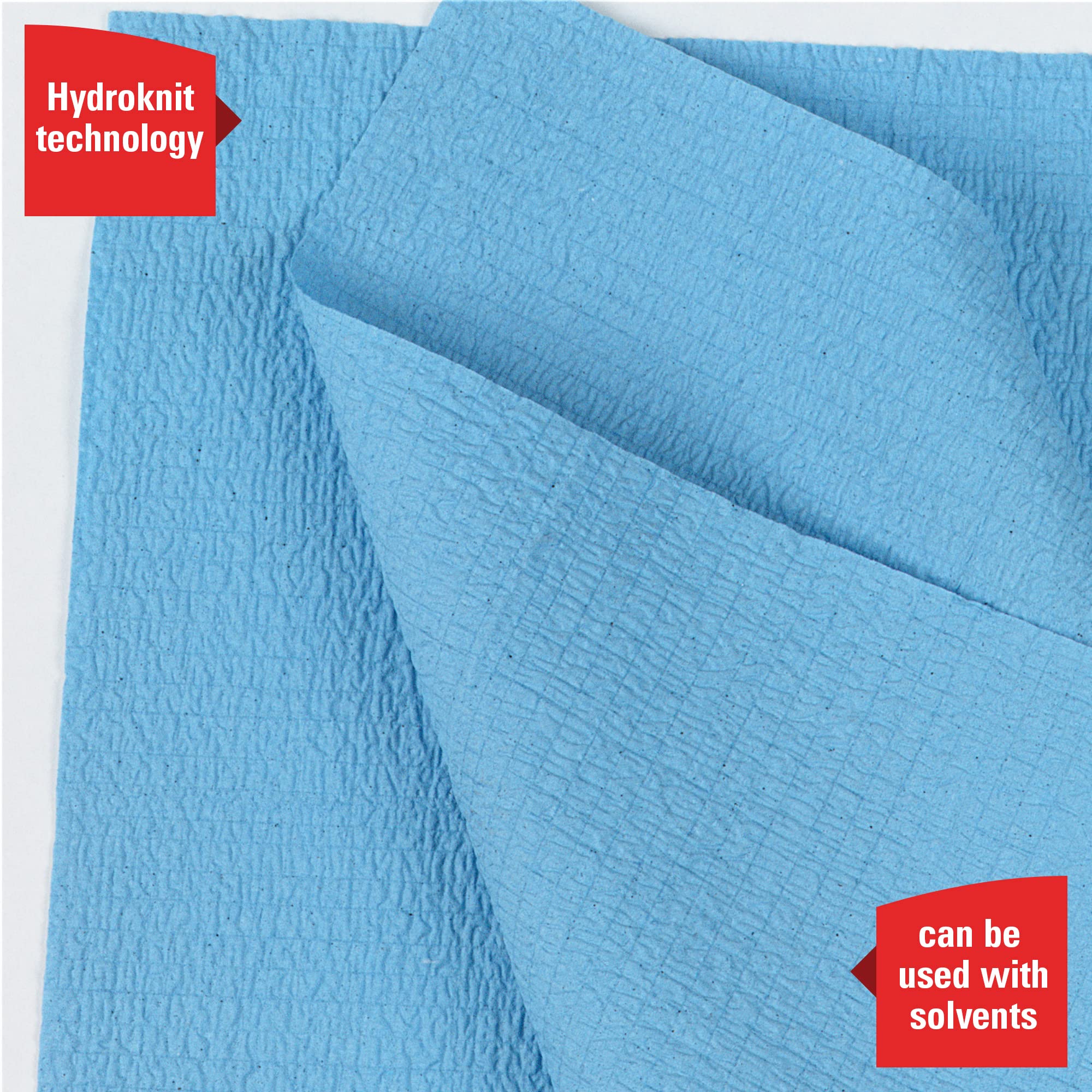 WypAll GeneralClean X60 Multi-Purpose Cleaning Wipes (35411) - Heavy-Duty, Absorbent Blue Towels, 130 Sheets/Roll, 12 Rolls (1,560 Total) - Ideal for Industrial, Automotive & Home Deep Cleaning