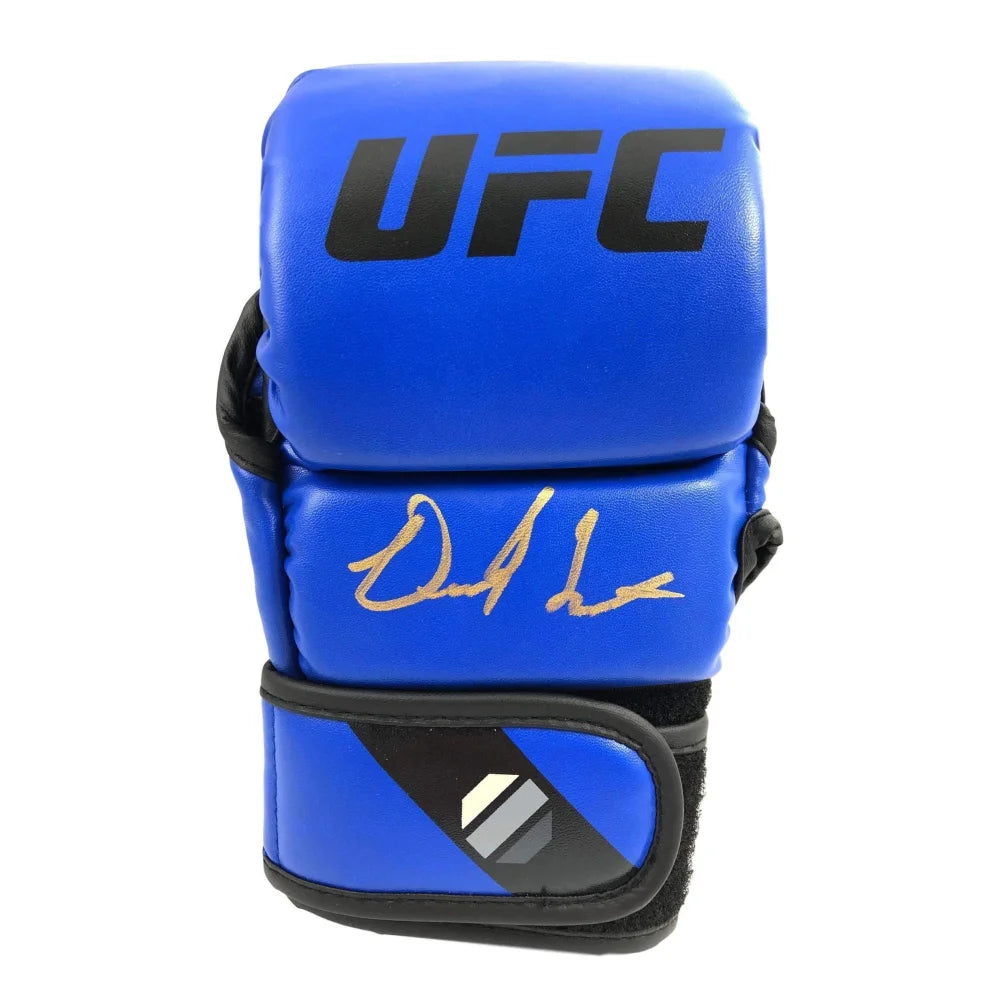 Derrick Lewis Hand Signed UFC Blue Glove Autograph with COA - JSA Certified Black Beast Collectible - Perfect for UFC Memorabilia Displays & Sports Fan Gifts