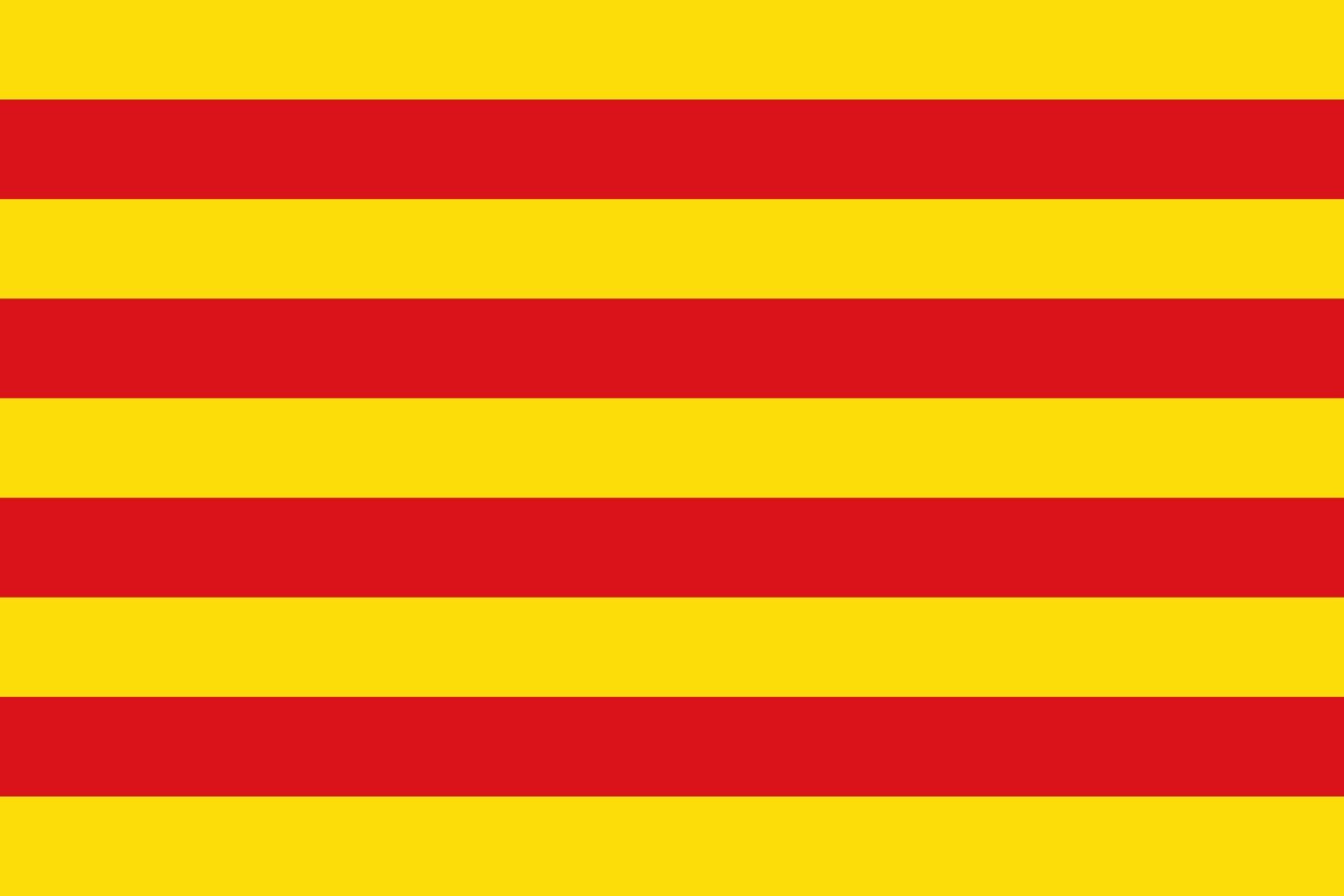 Large Catalonia Flag 5x7.5ft - 100% Polyester Outdoor Banner for Garden, Balcony & Stadium - 150x225cm Weather-Resistant Landscape Flag Made in Germany