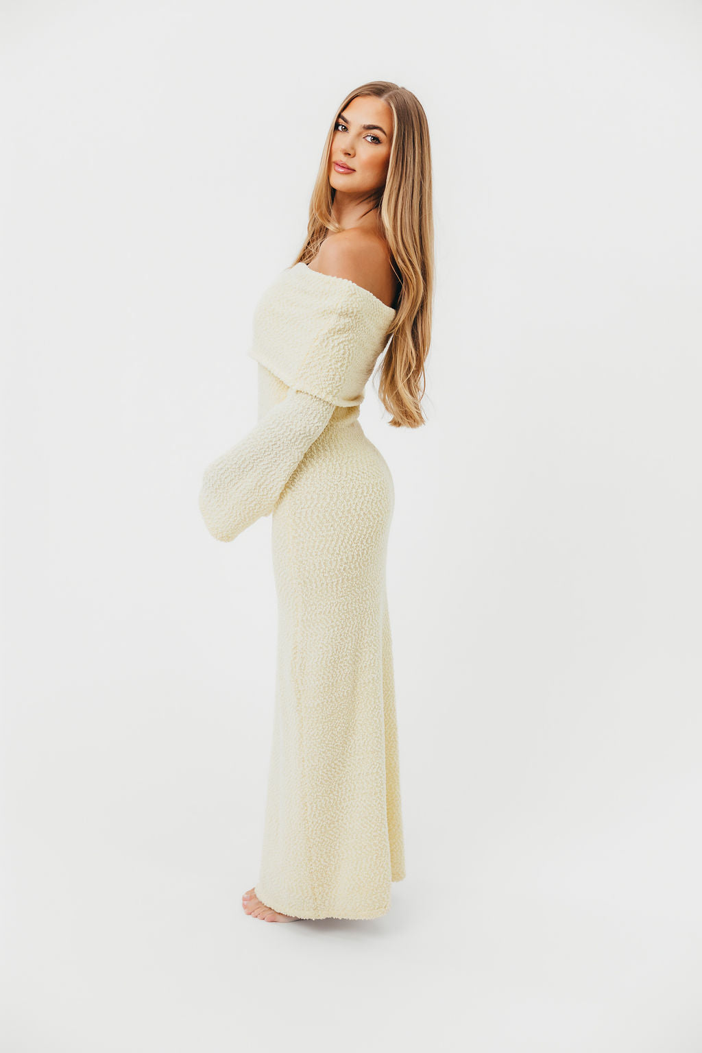 Butter Yellow Nora Knit Maxi Dress - Bump Friendly Maternity Dress for Pregnancy & Nursing | Perfect for Baby Showers, Beach Vacations & Summer Weddings