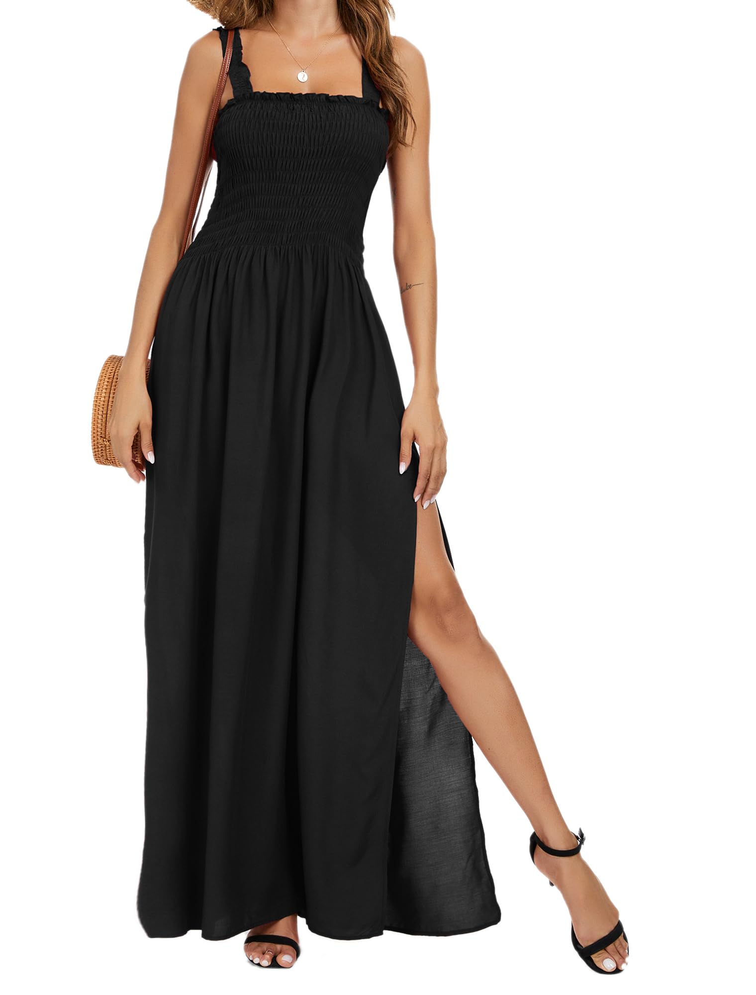 Just Quella Women's Maxi Dresses - Summer Strapless Boho Beach Long Dress for Vacation, Party & Casual Wear | Flowy Comfort & Stylish Design
