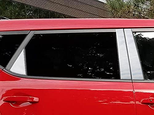 BRIGHTT-QA593354 6-Piece Stainless Steel Pillar Trim Set for 2020 Kia Soul - Perfect for Car Exterior Enhancement & Style Upgrade