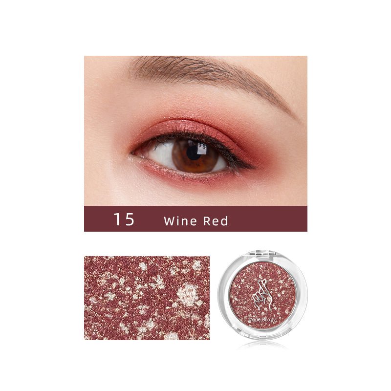 MARIEBEAUTY Glass Monochrome Eye Shadow - Long Lasting Shimmer Eyeshadow Palette for Day & Night Makeup - Perfect for Party, Wedding & Special Occasions