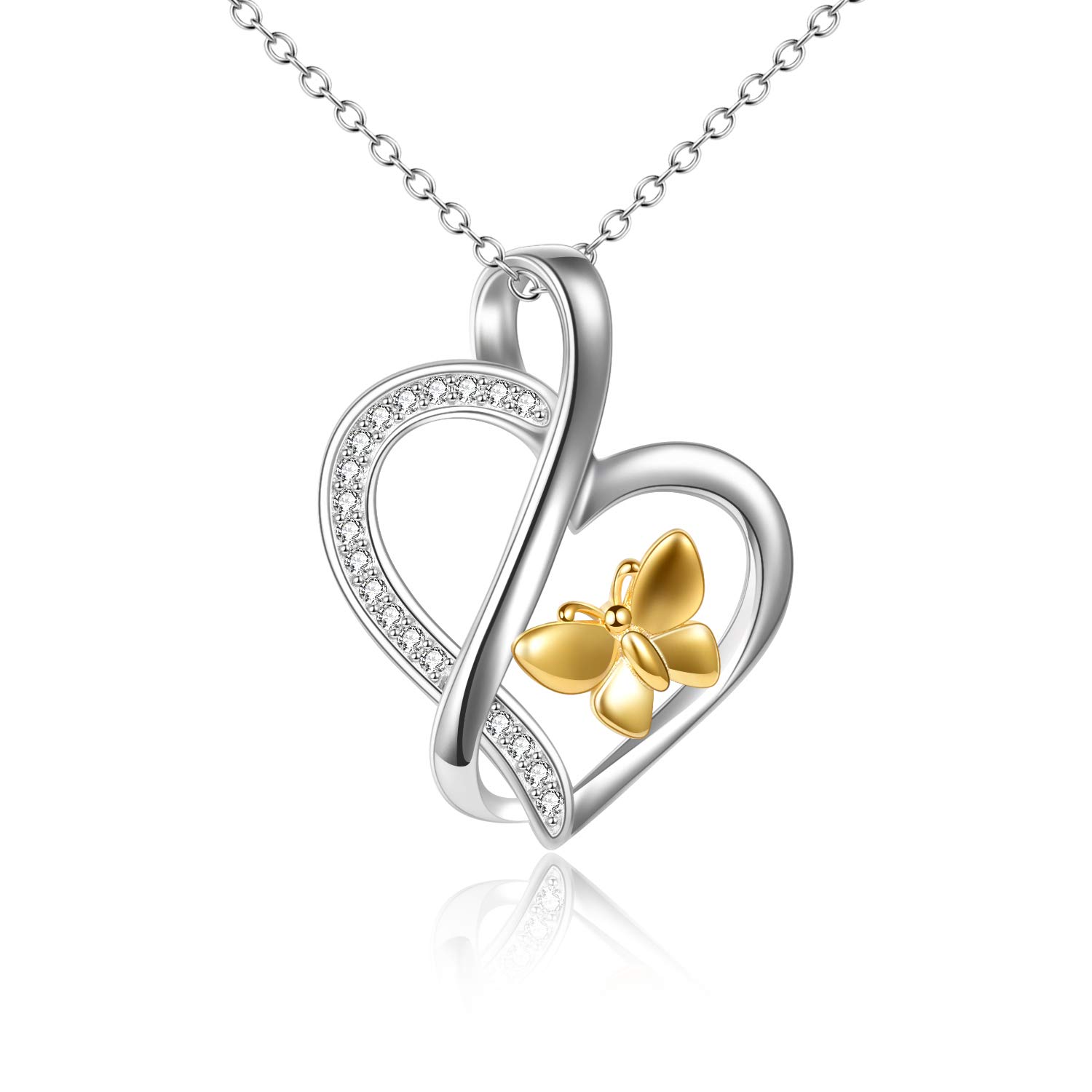 WINNICACA Women's S925 Sterling Silver Pendant Necklace - Elegant Jewelry Gift for Her, Wife, Mom, Daughter - Perfect for Birthday, Anniversary & Christmas (Great for Date Nights, Office Wear & Special Occasions)