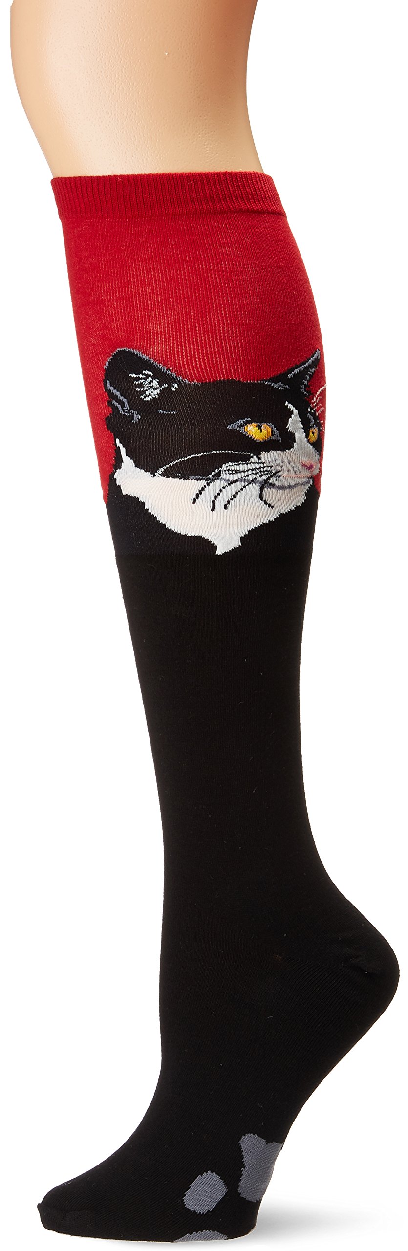 Cat Portrait Red Socks - One Size Fits Most - Comfortable & Stylish for Casual Wear, Gifts & Cat Lovers