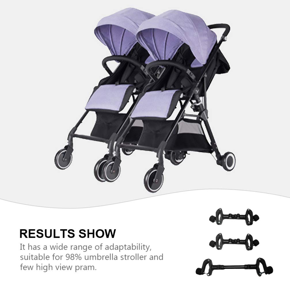 TOYANDONA Twin Stroller Connector - 2-Pack Umbrella Stroller Adapter for Baby Pushchairs | Durable Plastic Material | Perfect for Travel, Shopping & Outdoor Walks with Twins