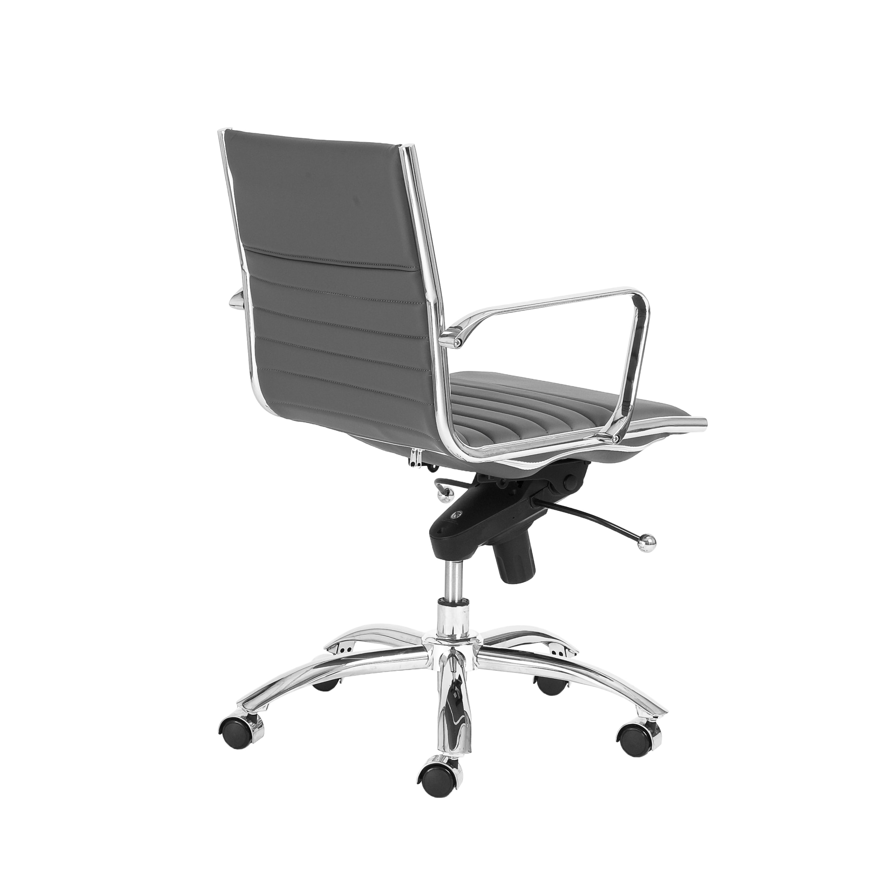Dirk Low Back Office Chair with Chromed Steel Base - Ergonomic Mesh Desk Chair for Home & Office Workspaces - Perfect for Long Hours of Computer Work, Gaming, and Study Sessions