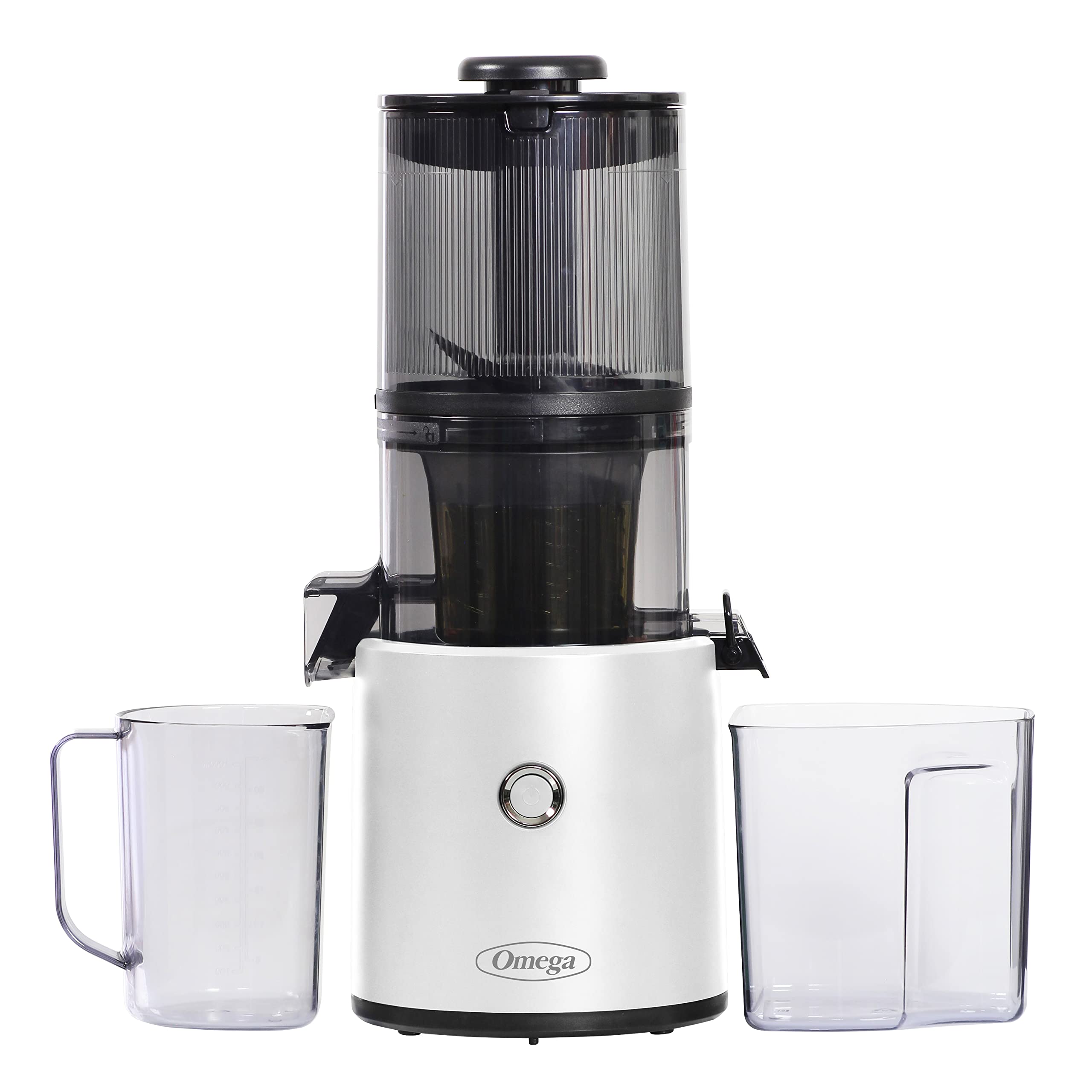 Omega Slow Masticating Juicer - Cold Press Fruit & Vegetable Juice Extractor with 68oz Large Hopper, 150W Motor, Easy Clean Design - Perfect for Healthy Juicing at Home, Gym or Office (White)