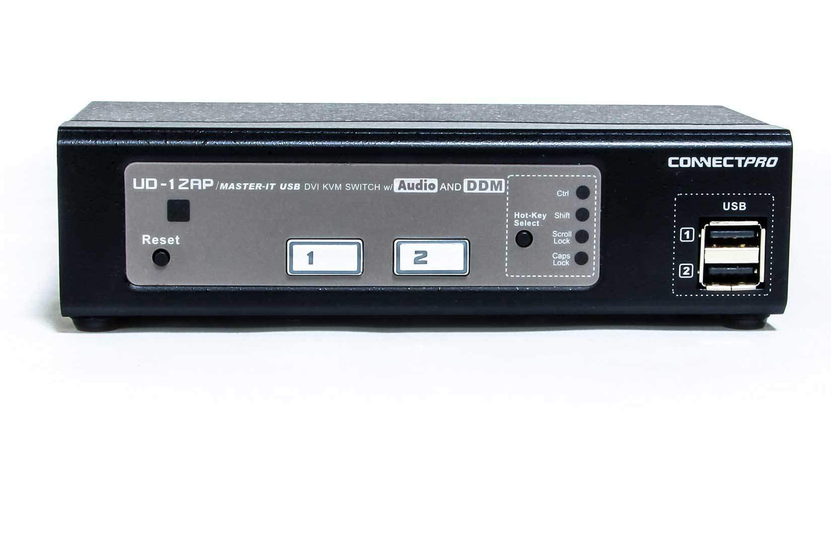 UD-12AP+HDMI 2-Port USB & HDMI KVM Switch with Audio Support - Includes 6ft HDMI Cable Kit for Dual Computer Setup | Perfect for Home Office, Gaming & Workstation Use
