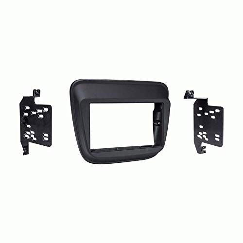 Double Din Car Stereo Dash Kit for 2019-2020 Chevy Malibu - 8-Inch Aftermarket Radio Installation, Matte Black Trim Bezel (RPO Code: iOS IoT IOR) - Perfect for Upgrading Your Car Audio System