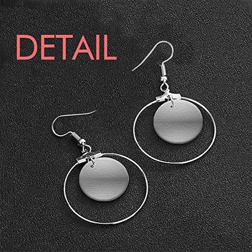 British UK Flag Big Ben Union Jack Dangle Hoop Earrings - Drop Circle Jewelry for Women, Patriotic Fashion Accessory for St. Patrick's Day & National Celebrations