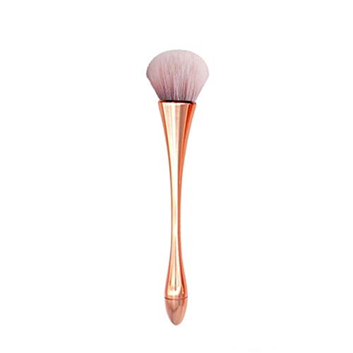 Large Contour Brush for Makeup - Soft Gold Rose Powder Foundation Brush for Flawless Blending & Highlighting | Perfect for Contouring, Blush, and Setting Powder Application
