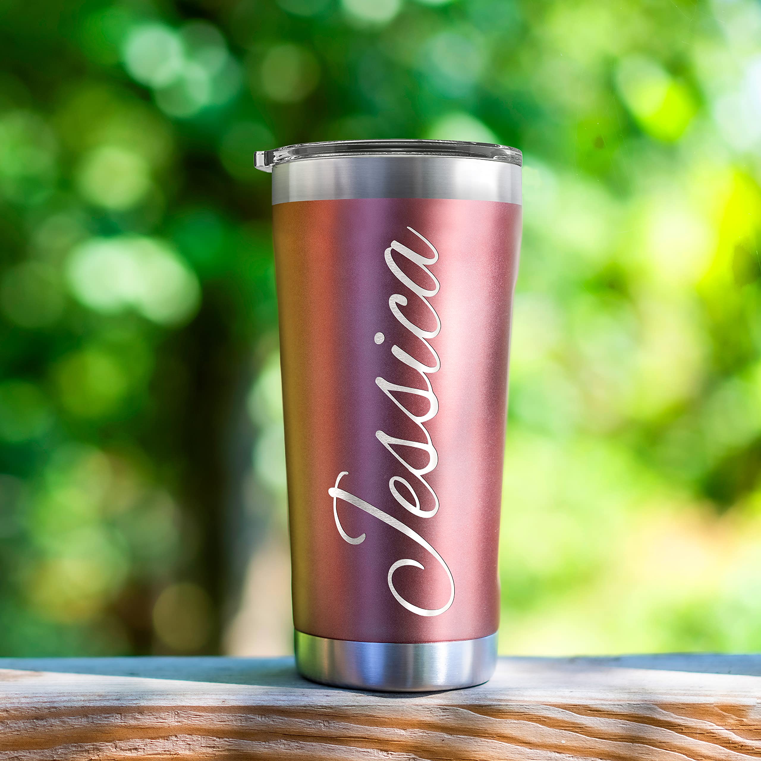 Personalized Burgundy Tumbler with Engraved Name - 30oz Double Wall Insulated Coffee Cup with Slider Lid - 12 Stylish Designs - Perfect Gift for Women, Mom, Her - Great for Office, Travel & Daily Hydration
