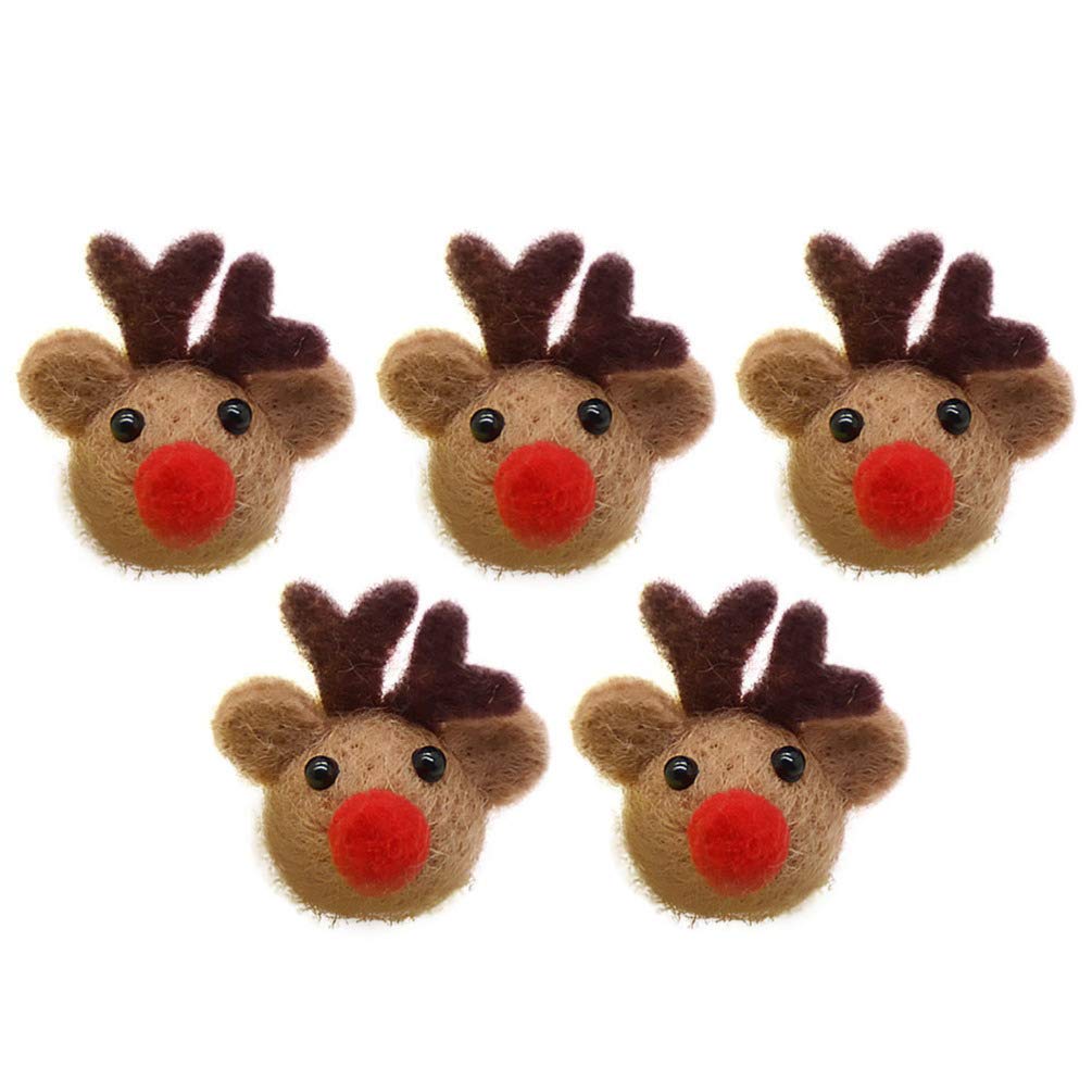 ABOOFAN 5pcs Christmas Reindeer Antlers Hair Clips - Festive Hair Barrettes & Pins for Kids, Baby Girls, Women & Ladies - Perfect for Holiday Parties, Christmas Photos & Festive Celebrations