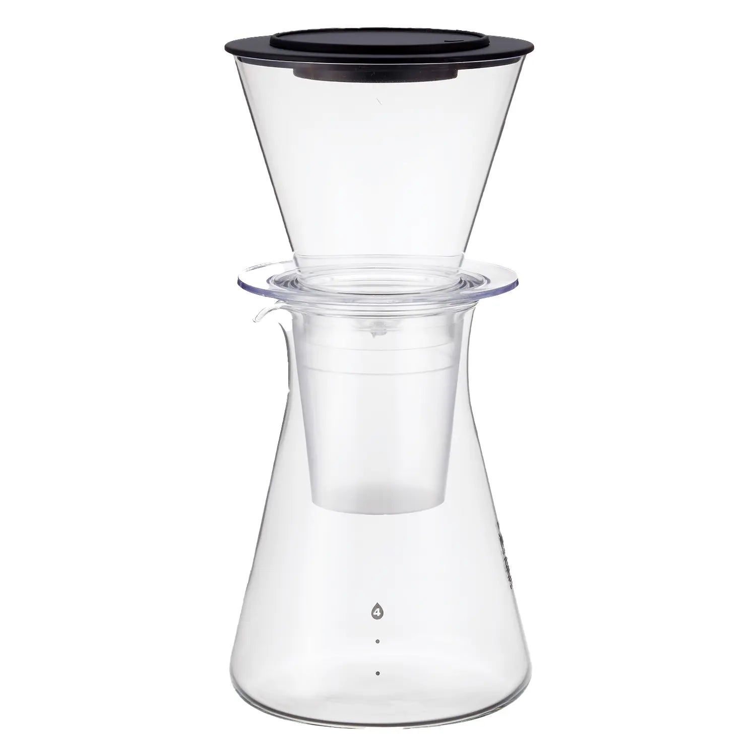 Iwaki Heat Resistant Glass Coffee Server with Dripper - Perfect for Pour Over Coffee, Iced Coffee & Tea Brewing at Home or Office