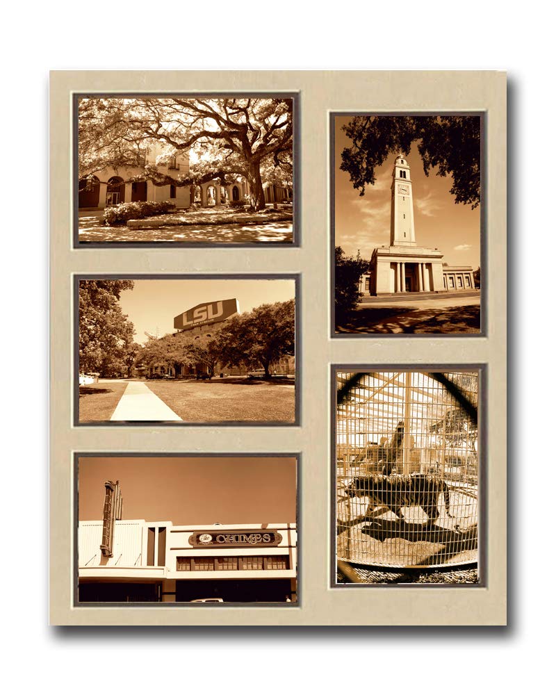 LSU Louisiana State University Photo College Collage - Baton Rouge, LA - Perfect for Dorm Decor, Graduation Gifts & Alumni Pride
