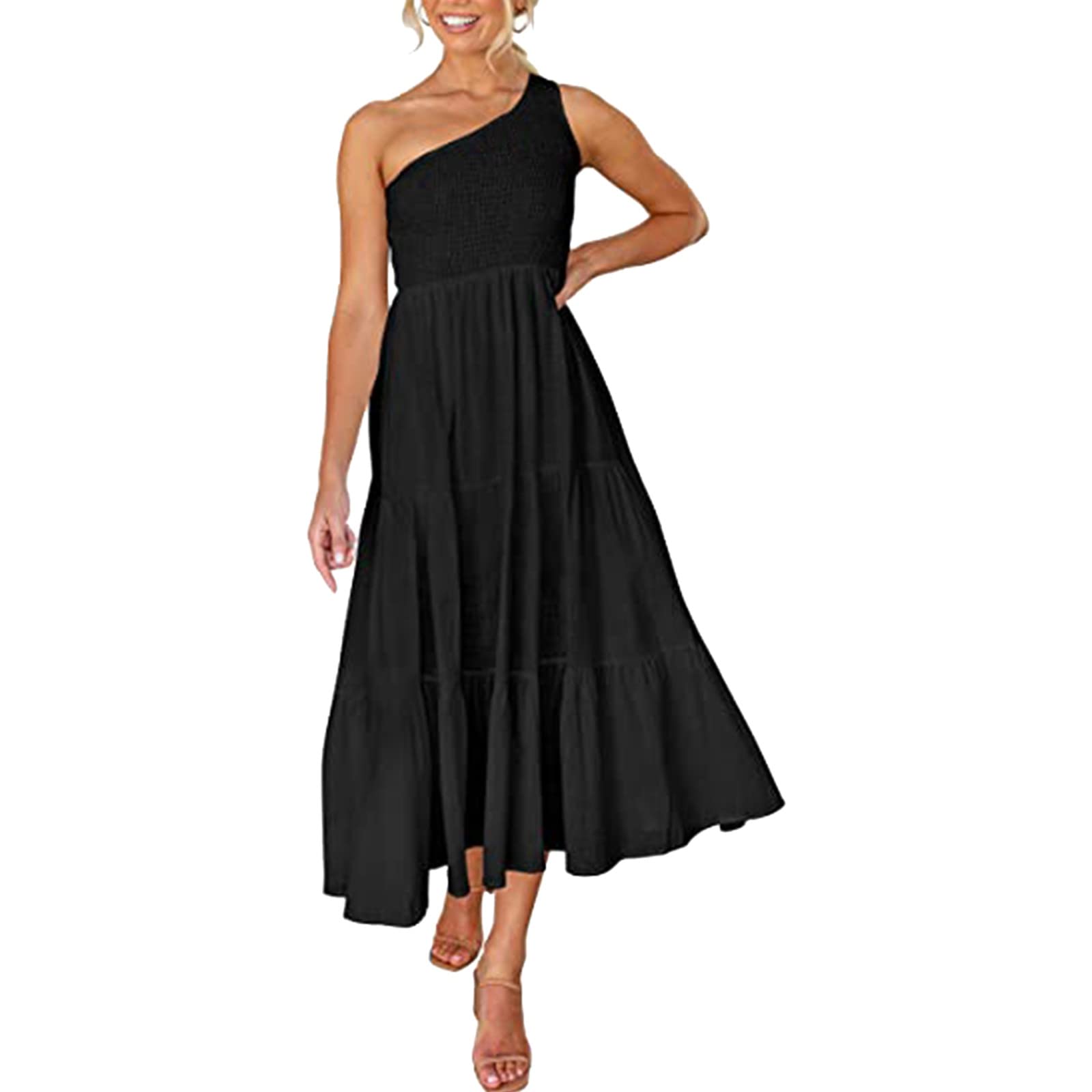 Women's Floral Spaghetti Strap Sundress - Sleeveless V-Neck Swing Dress with Pockets | Summer Casual Dress for Beach, Vacation & Everyday Wear