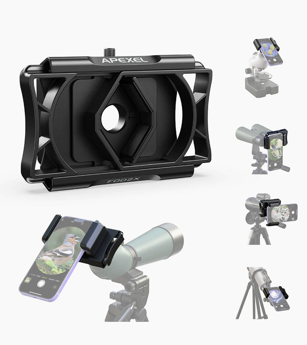 Apexel F002X Smartphone Adapter for DSLR Camera - Universal Phone Mount for Photography & Video Recording - Perfect for Vlogging, Live Streaming & Macro Shots
