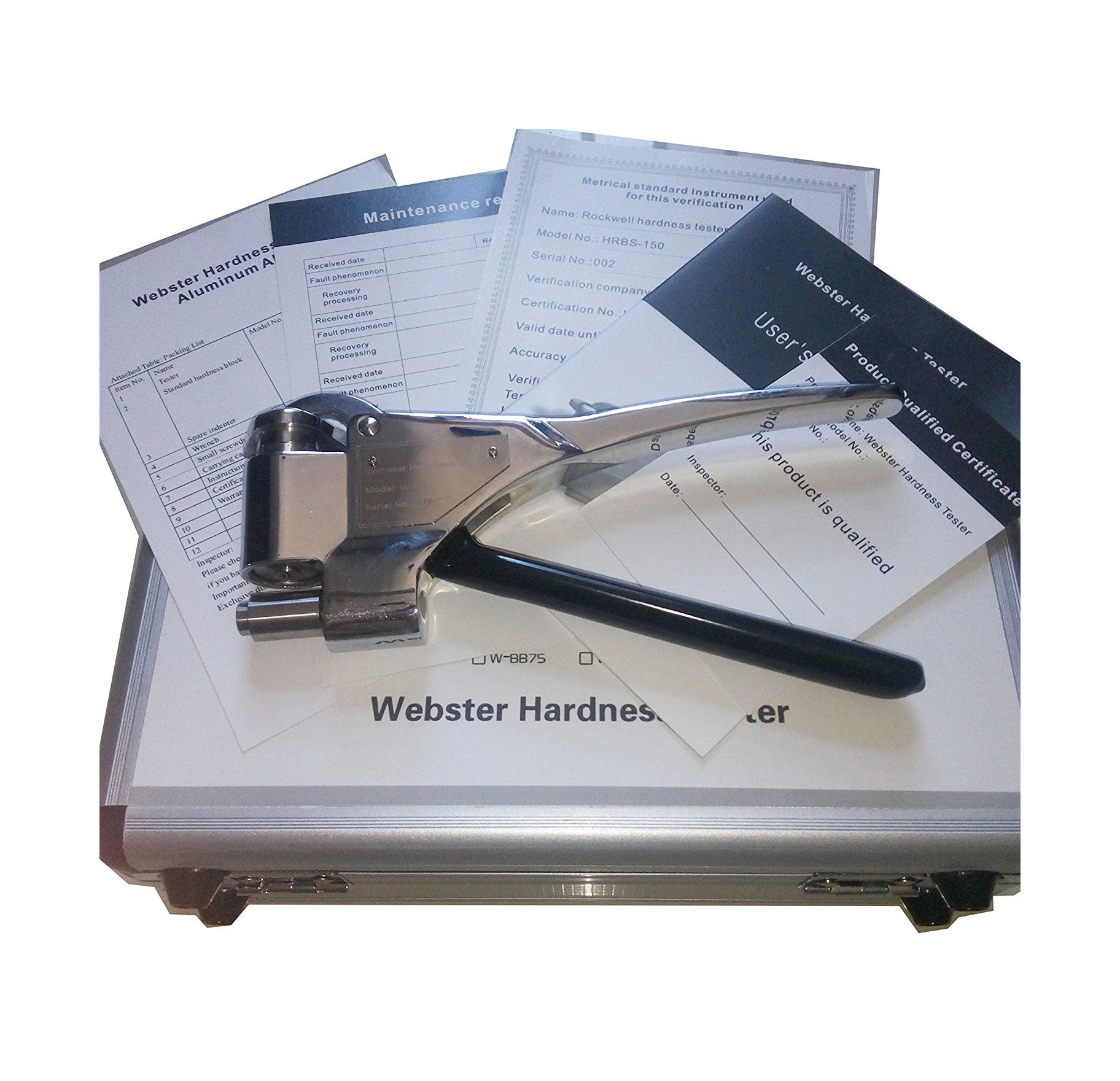 Webster Hardness Tester Gauge for Aluminum Alloy - 0-20HW Measuring Range, 0.4-8mm Thickness, 6mm+ Inner Diameter | Metal Testing, Quality Control, Industrial Use