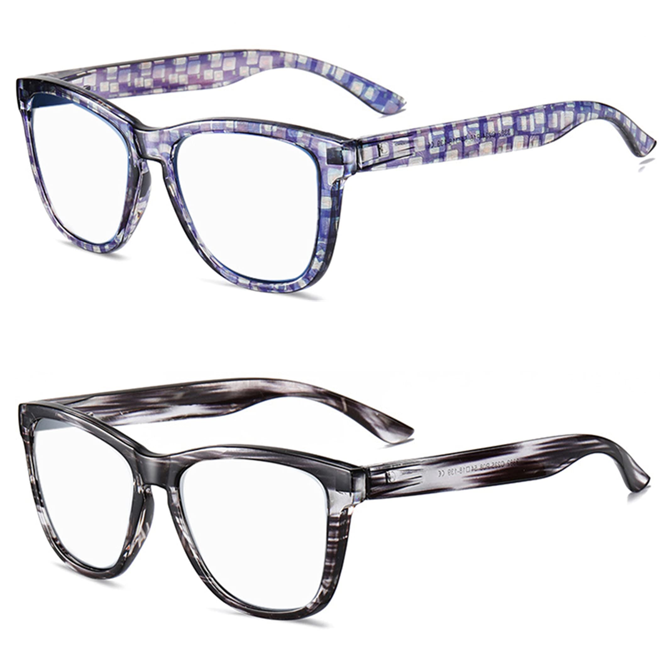 Bullabulling Square Fashion Anti-Blue Light Reading Glasses for Men & Women – Computer Glasses for Office Work, Gaming & Screen Time Protection