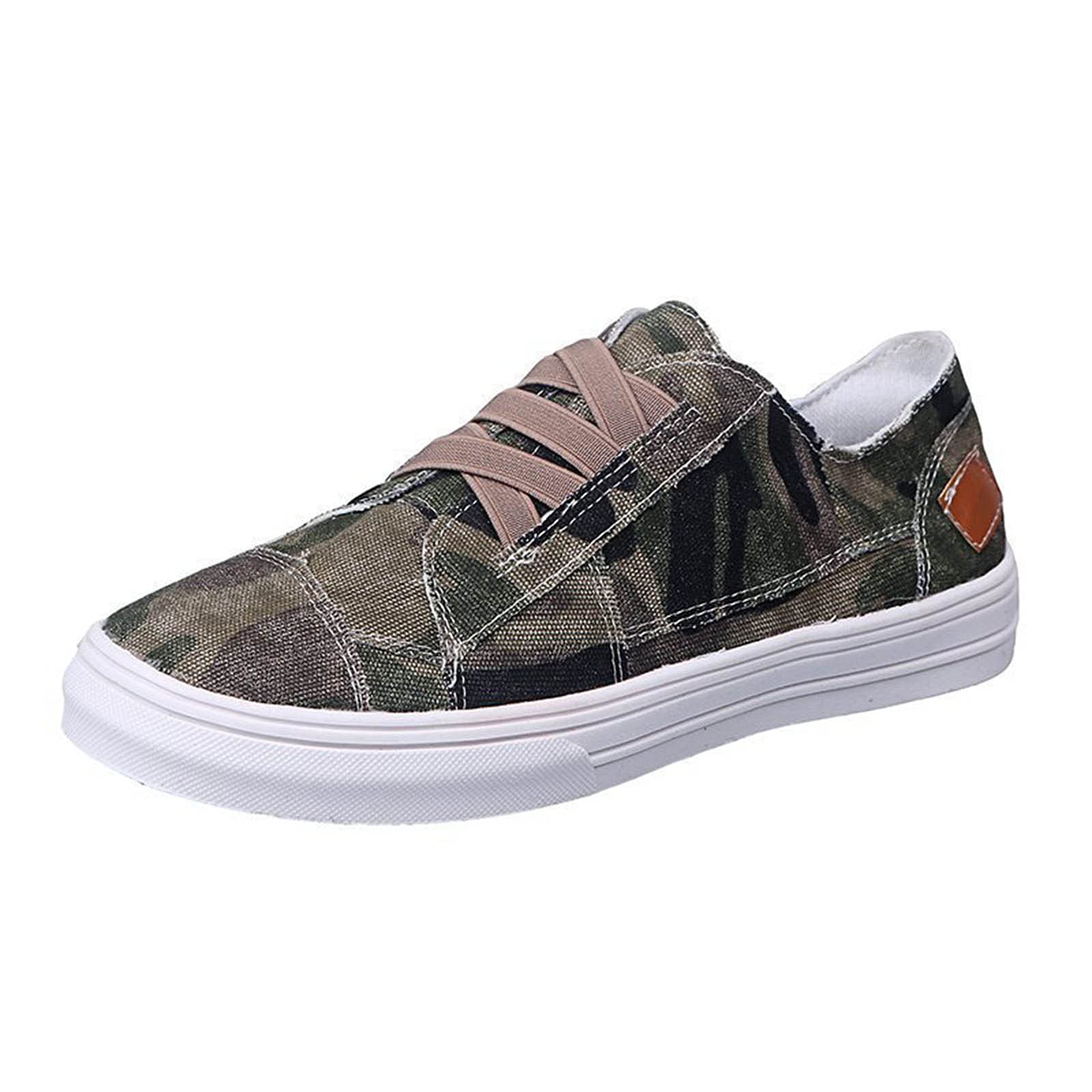 Women's Extra Wide Casual Leather Shoes - Comfortable Flat Sole, Printed Leopard Design, Fashion Sneakers for Everyday Wear (Green, Size 8) | Perfect for Walking, Office & Weekend Outfits