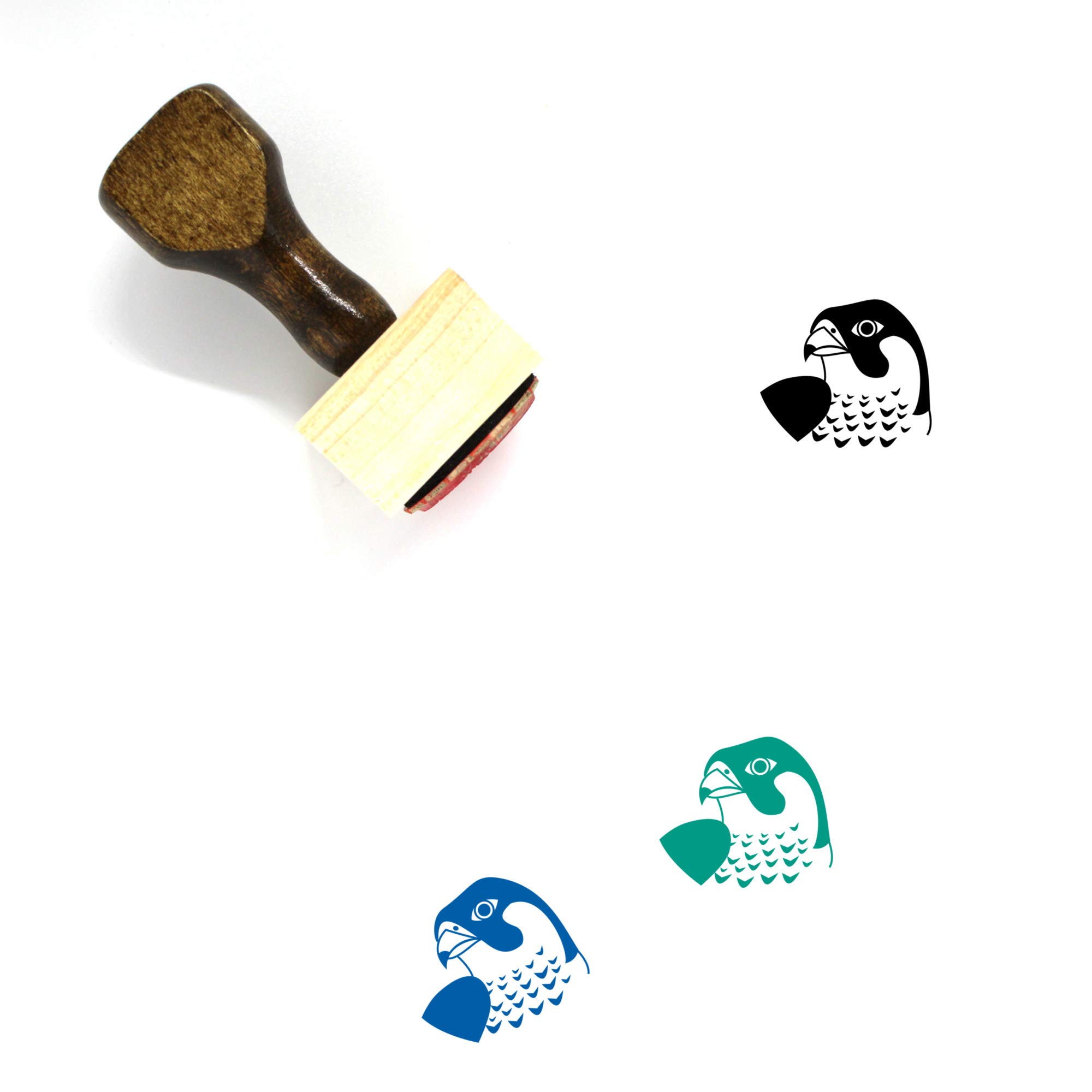 Premium Falcon Wooden Rubber Stamp No. 1 - 2.5