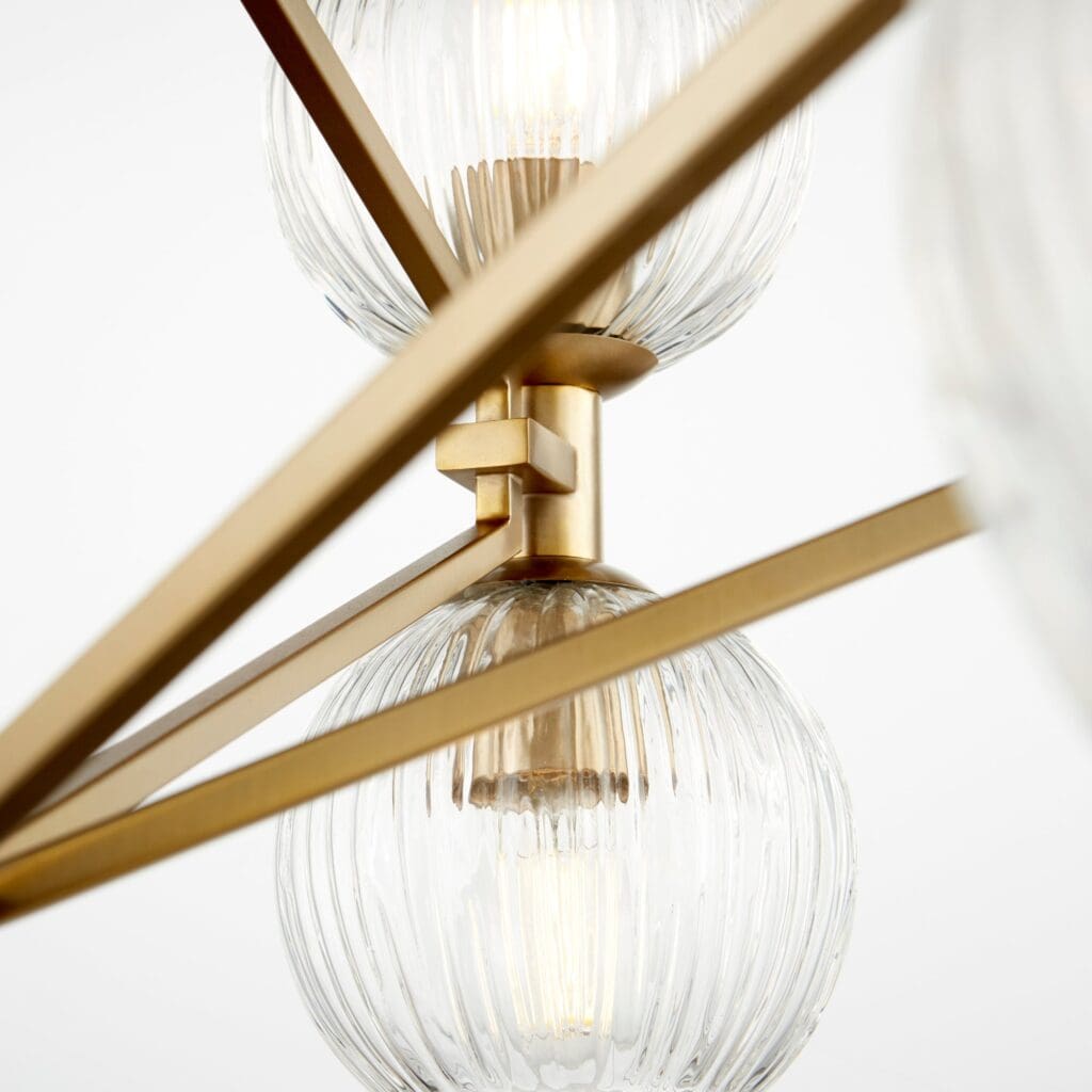 Cyan Design 10963 Helios Chandelier - Aged Brass Finish, Large Modern Crystal Ceiling Light Fixture for Dining Room, Living Room & Bedroom Lighting