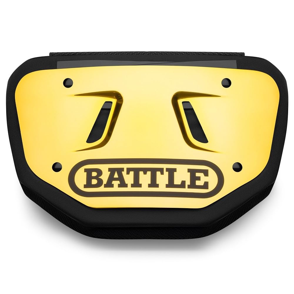 Battle Sports Chrome Football Back Plate – Hard Shell Lower Back Protector with Contoured Foam for High-Impact Protection | Adult & Youth Football Gear | Perfect for Tackle Football, Training & Contact Sports