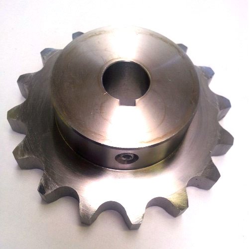 Ametric® 52B21H ISO 10B-1 Steel Sprocket - 21 Hardened Teeth, 113.4mm O.D., 75mm Hub Dia, 30mm Width, H8 Bore - Replacement for Industrial Machinery, Conveyors & Power Transmission Systems
