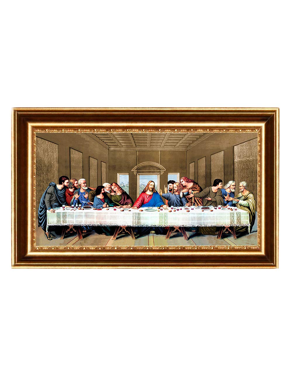 ELITEART - Leonardo da Vinci The Last Supper Giclee Canvas Print Framed Wall Art 29