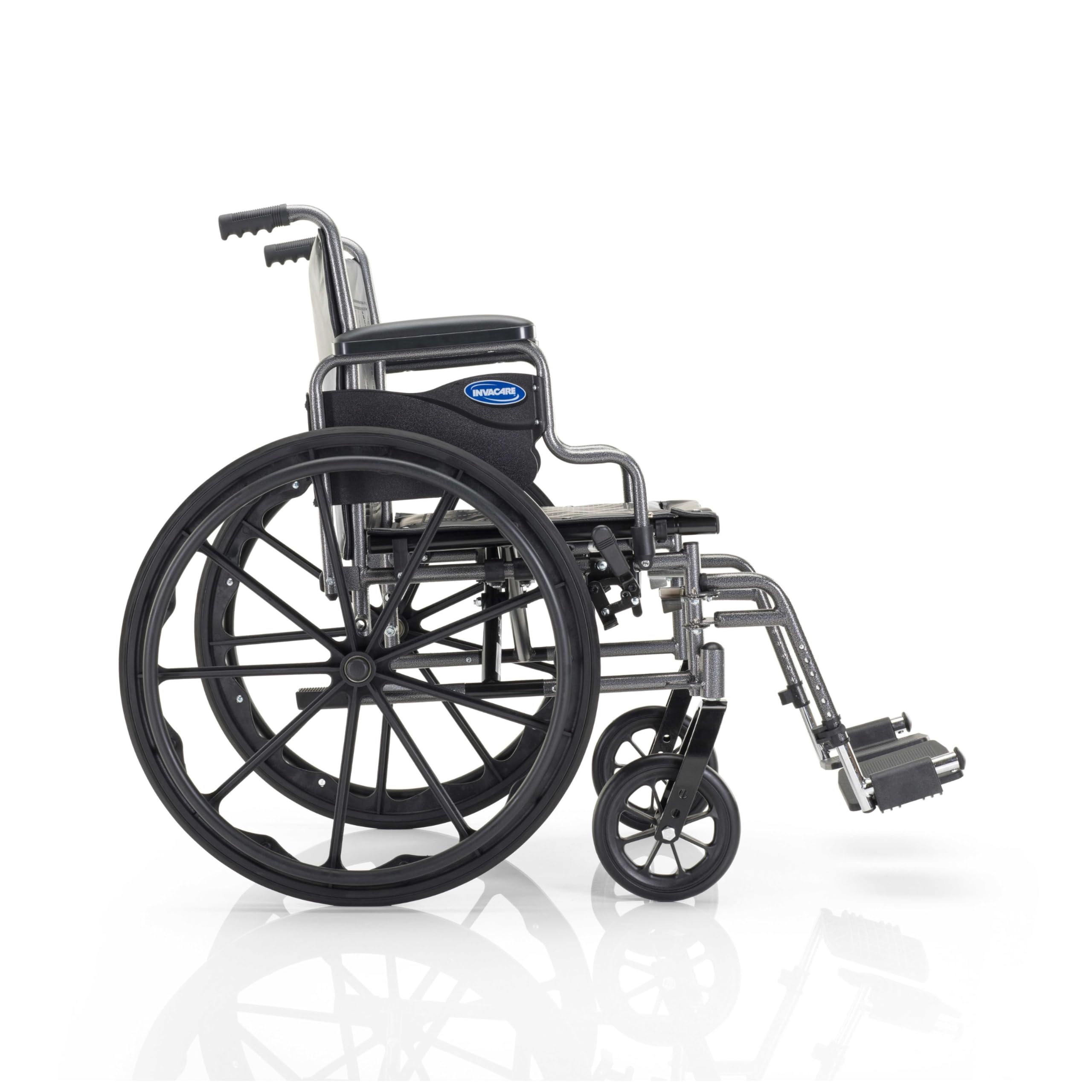 Invacare Essentials Tracer SX3 Foldable Wheelchair with Swing-Away Footrests & Desk Length Arms - 18 Inch Seat - Lightweight Mobility Aid for Indoor/Outdoor Use, Travel & Daily Activities