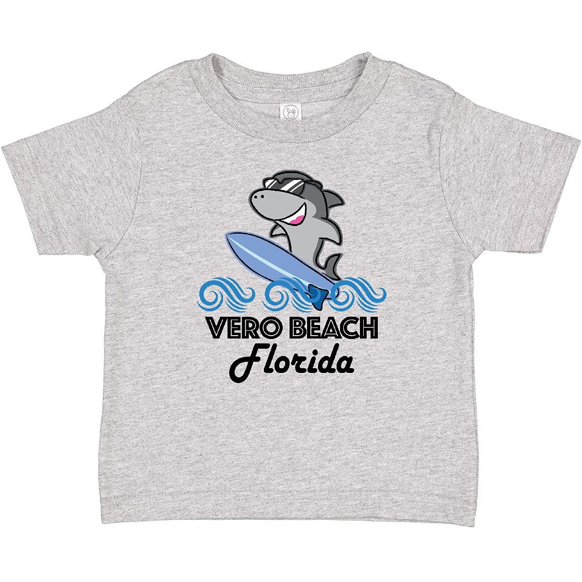 Inktastic Vero Beach Florida Vacation Funny Shark Baby T-Shirt - Cute Shark Design for Beach Trips, Family Vacations & Summer Outfits