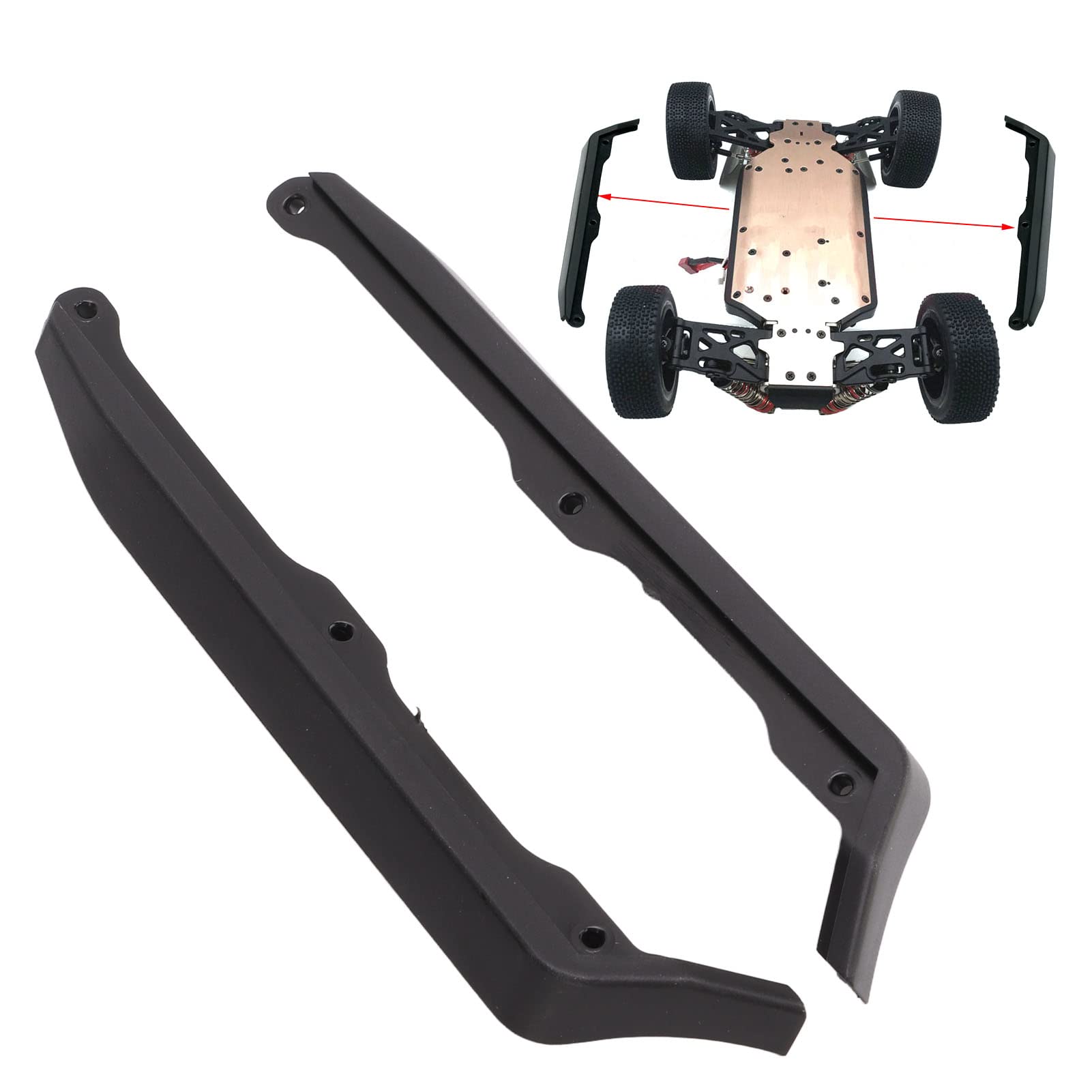 Durable Plastic RC Car Chassis Protector - Bottom Edge Guard for Wltoys 1/14 144010 RC Car | Off-Road Protection & Enhanced Durability for Rough Terrain Driving