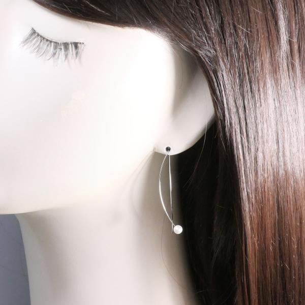 18K White Gold Pearl Earrings for Women - Elegant Stud Earrings with Freshwater Pearls - Perfect for Weddings, Parties & Special Occasions