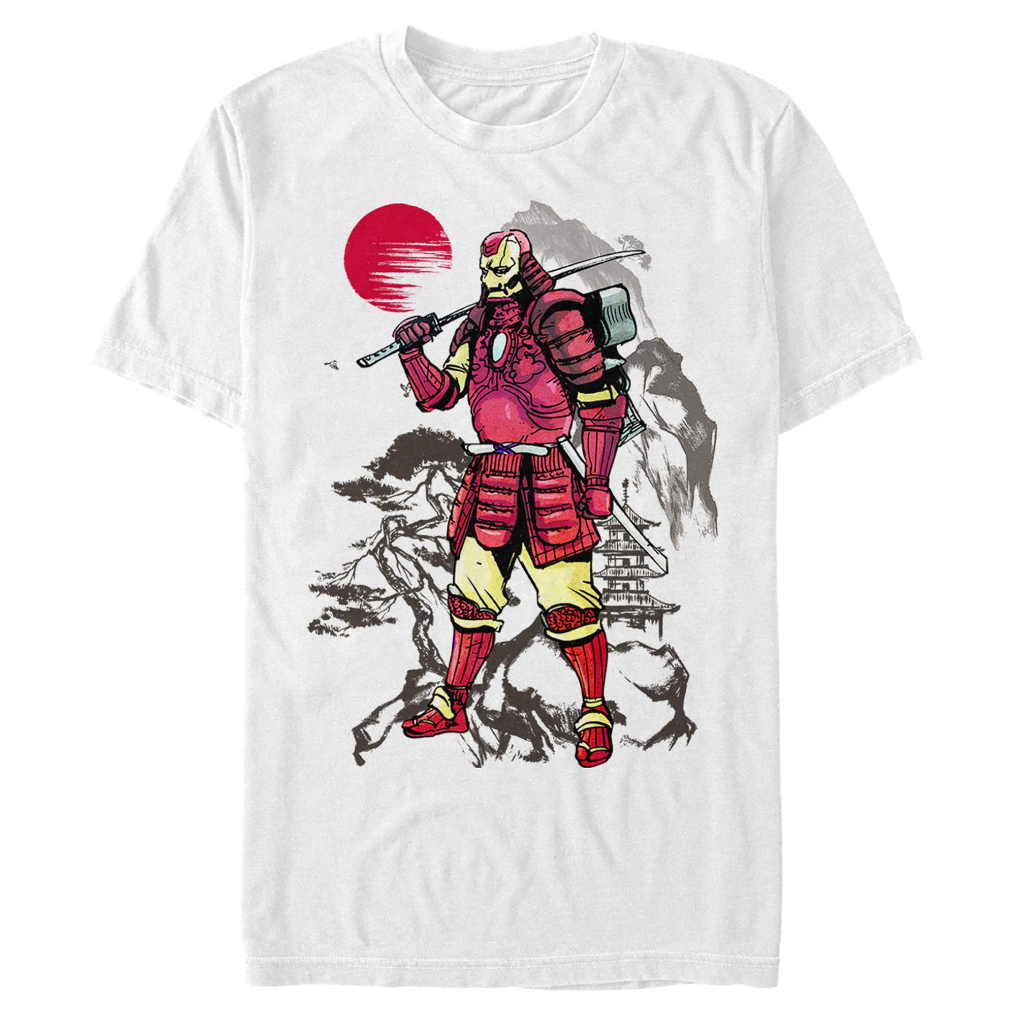 Marvel Iron Man Samurai Warrior Graphic T-Shirt for Men - Cool Superhero Tee for Casual Wear, Cosplay & Gifts