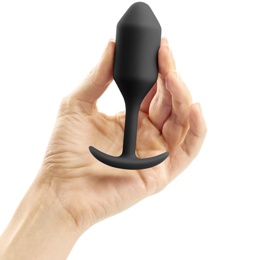 B Vibe Weighted Snug Plug 2 - Premium Silicone Anal Plug for Comfort & Pleasure - Perfect for Beginners & Couples Play - Enhance Intimate Moments & Relaxation