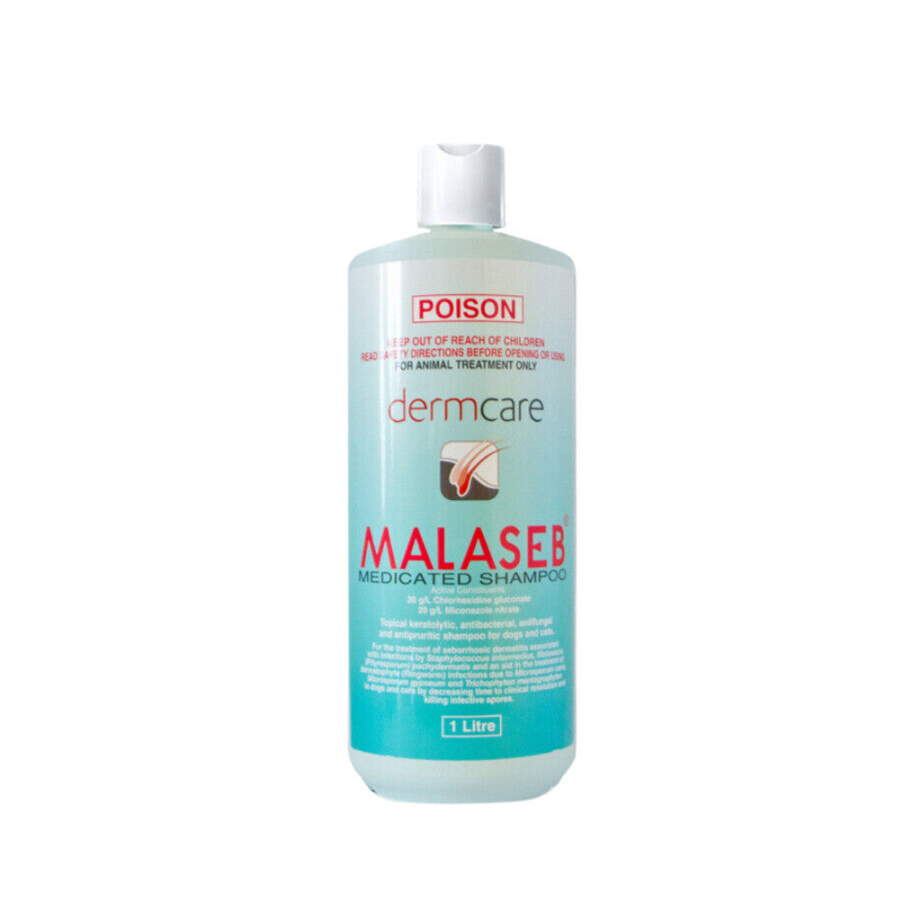 Dermcare Malaseb Medicated Shampoo for Dogs & Cats - 200ml & 1L Sizes | Aloveen Oatmeal Shampoo & Conditioner Set - 500ml & 1L | Vet-Recommended Pet Care Solution for Skin Irritations & Allergies - Perfect for Bathing & Grooming at Home