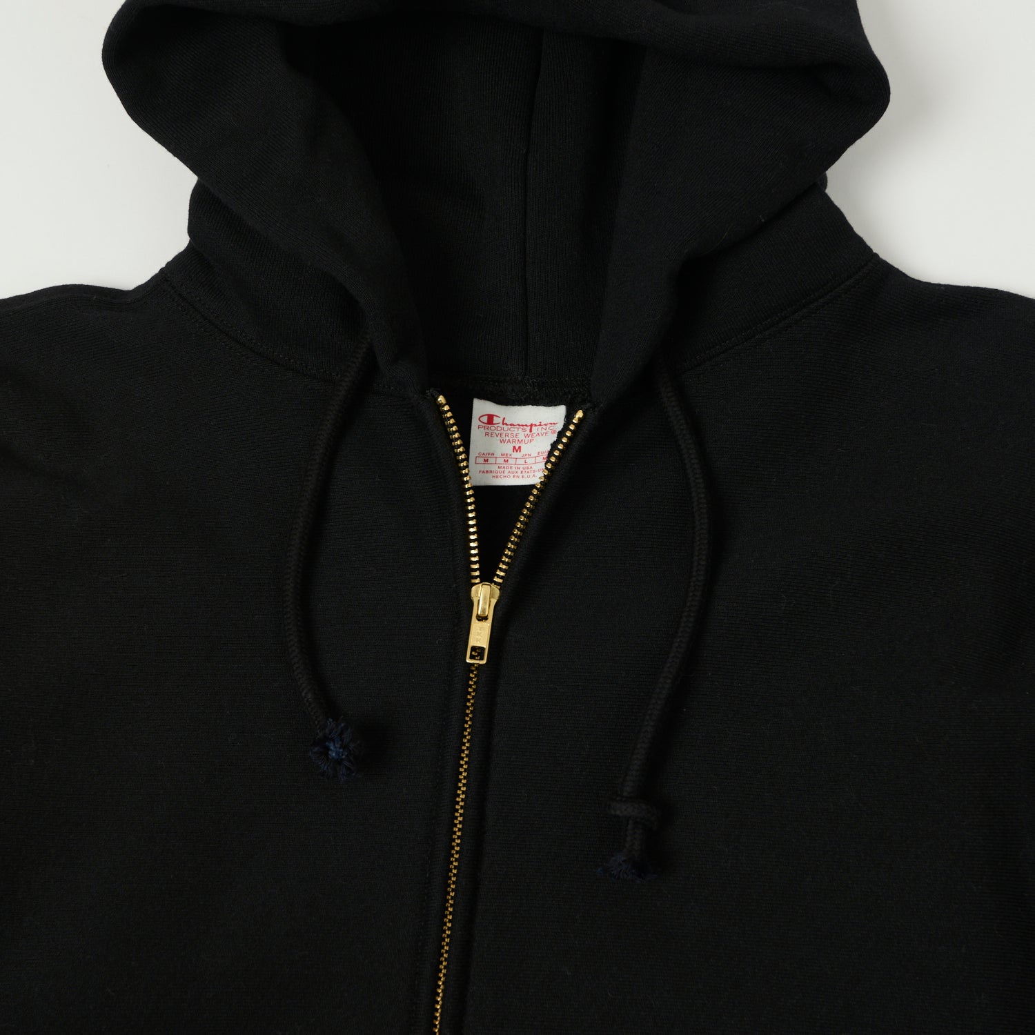 Champion Reverse Weave Zip-Up Hoodie for Men & Women | 100% Cotton Heavyweight Pullover | Made in USA | Black | Perfect for Gym, Casual Wear & Street Style