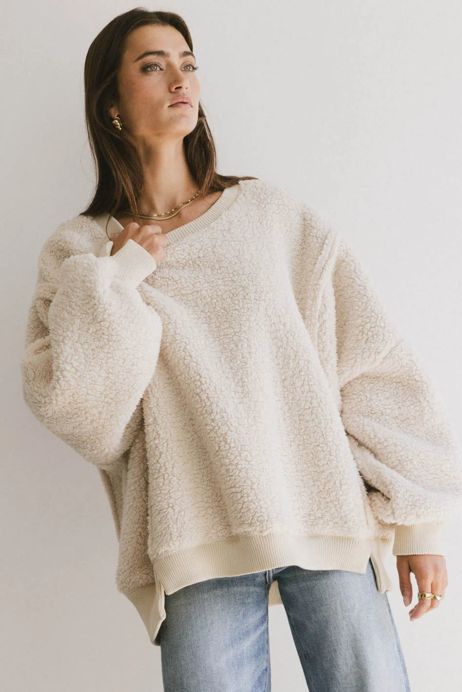 Lola Oversized Sweater Women's Chunky Knit Pullover - Cozy Winter Casual Wear for Lounge, Office & Outings