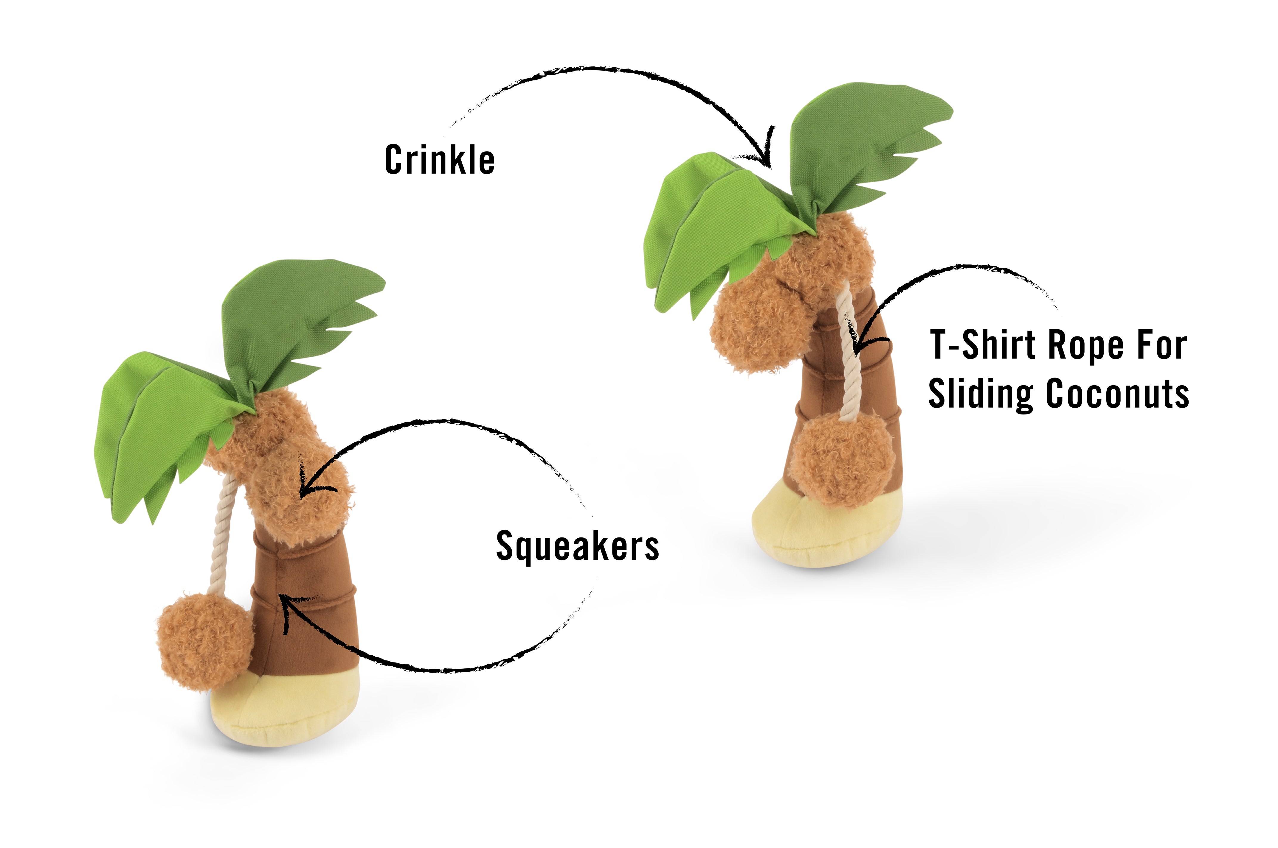 Tropical Paradise™ Dog Plush Toy - La Palma Soft Chew Toy for Dogs | Durable & Safe Pet Play | Perfect for Indoor & Outdoor Playtime