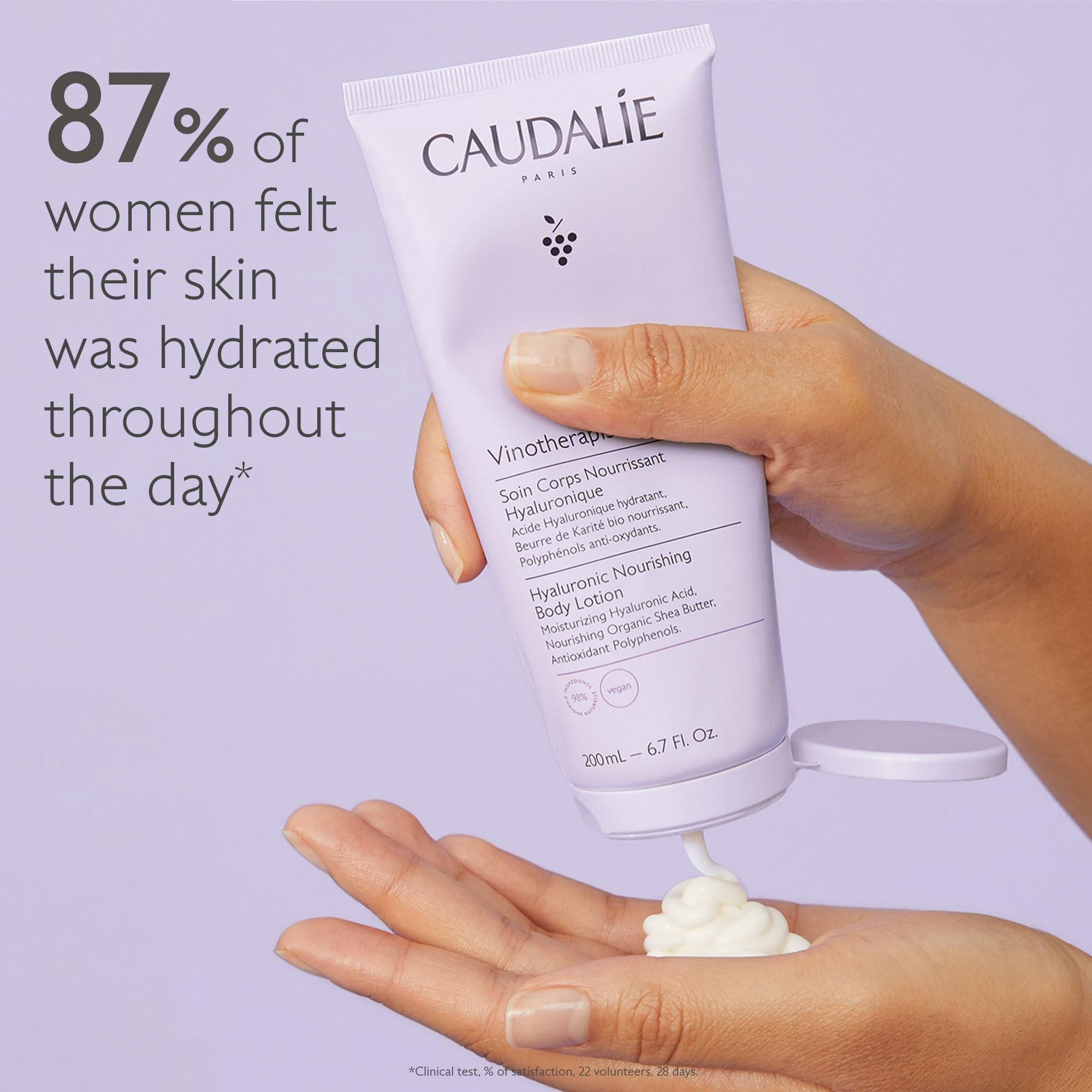 Caudalie Vinotherapist Nourishing Body Lotion with Shea Butter & Hyaluronic Acid, 6.7 Fl Oz - Hydrating & Moisturizing Dry Skin for Daily Use, Travel & Spa Days