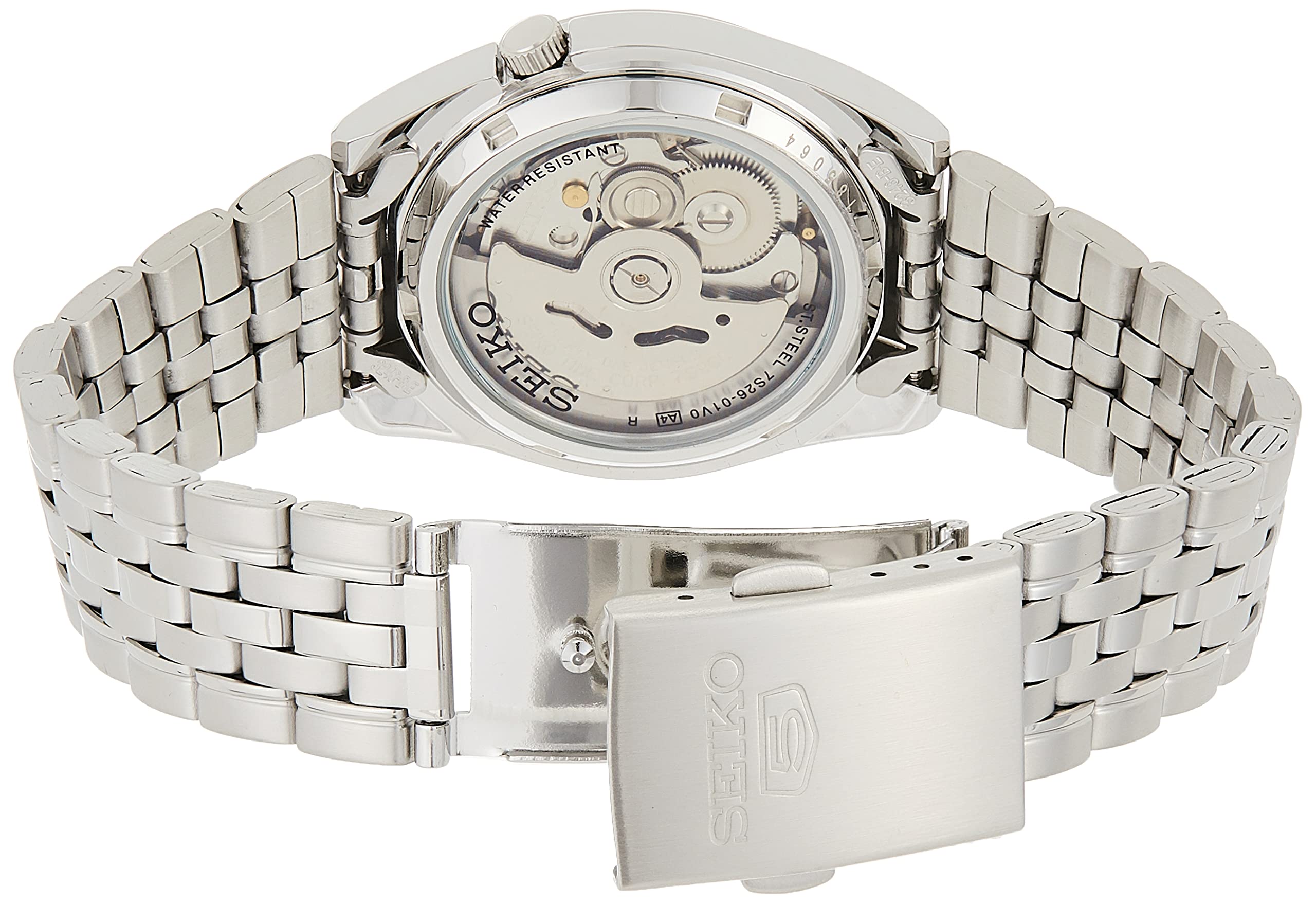 Seiko 5 Automatic Men's Watch - Stainless Steel Case & Bracelet - Water Resistant - Casual, Business & Dress Wear - Perfect for Everyday Use, Office & Special Occasions