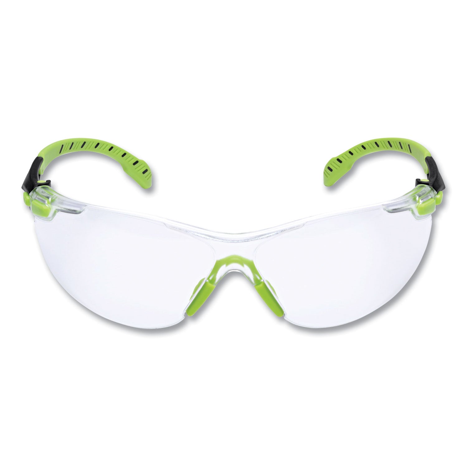 3M™ Solus 1000 Series Safety Glasses - Black/Green Plastic Frame with Clear Polycarbonate Lens - ANSI Z87.1 Certified for Eye Protection | Ideal for Construction, Woodworking, and DIY Projects