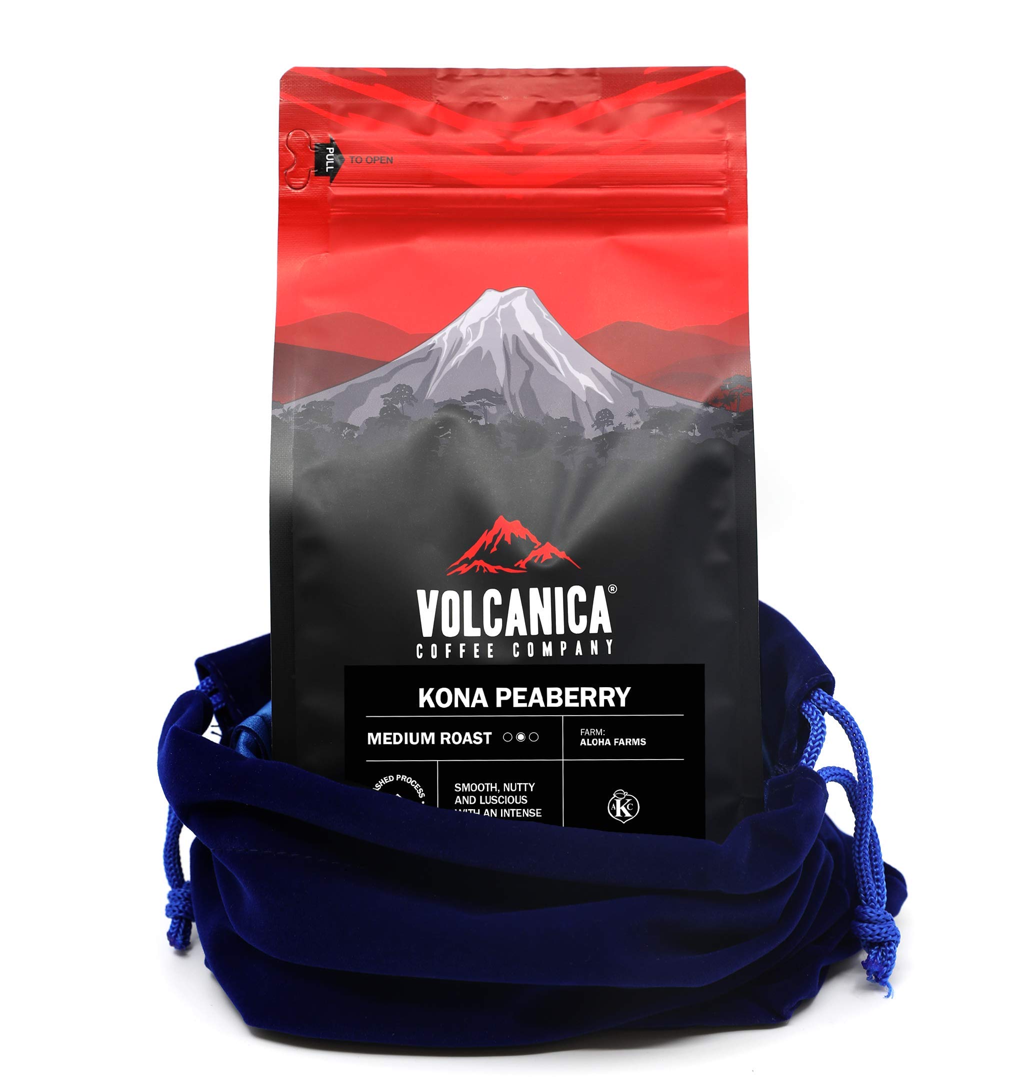 Premium Kona Peaberry Coffee - 100% Pure Hawaiian Single Origin, Gran Reserve Whole Bean, Fresh Roasted 16oz - Perfect for Gourmet Brewing & Special Occasions