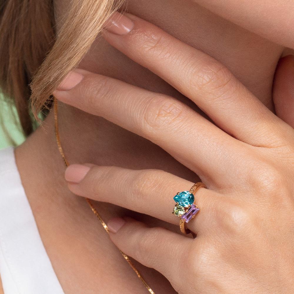 Isa Ring - Stylish Multicolor Fashion Ring for Women | Perfect for Everyday Wear, Parties & Gifts