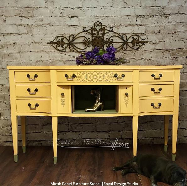 Micah Classic Panel & Furniture Stencil - DIY Woodworking Decorative Patterns for Cabinets, Walls, and Home Decor Projects | Perfect for Crafting, Upcycling, and Interior Design