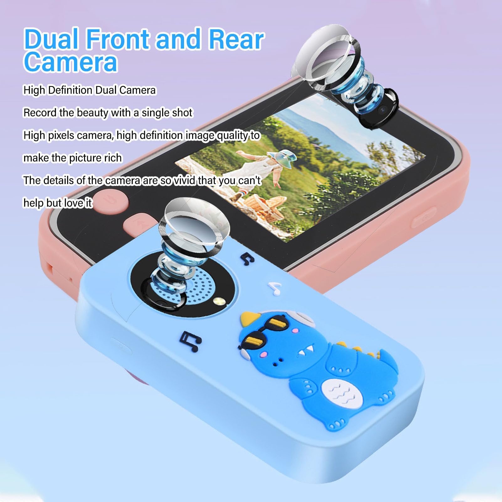 R20 Compact Digital Camera for Photography - 96MP Dual Lens CCD Camera with 2.4