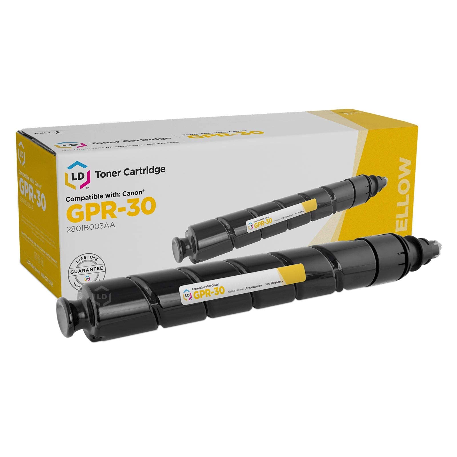 LD Compatible Toner Cartridge Replacement for Canon GPR-30 (4-Pack, Black/Cyan/Magenta/Yellow) - High Yield Printing for Office & Home Use